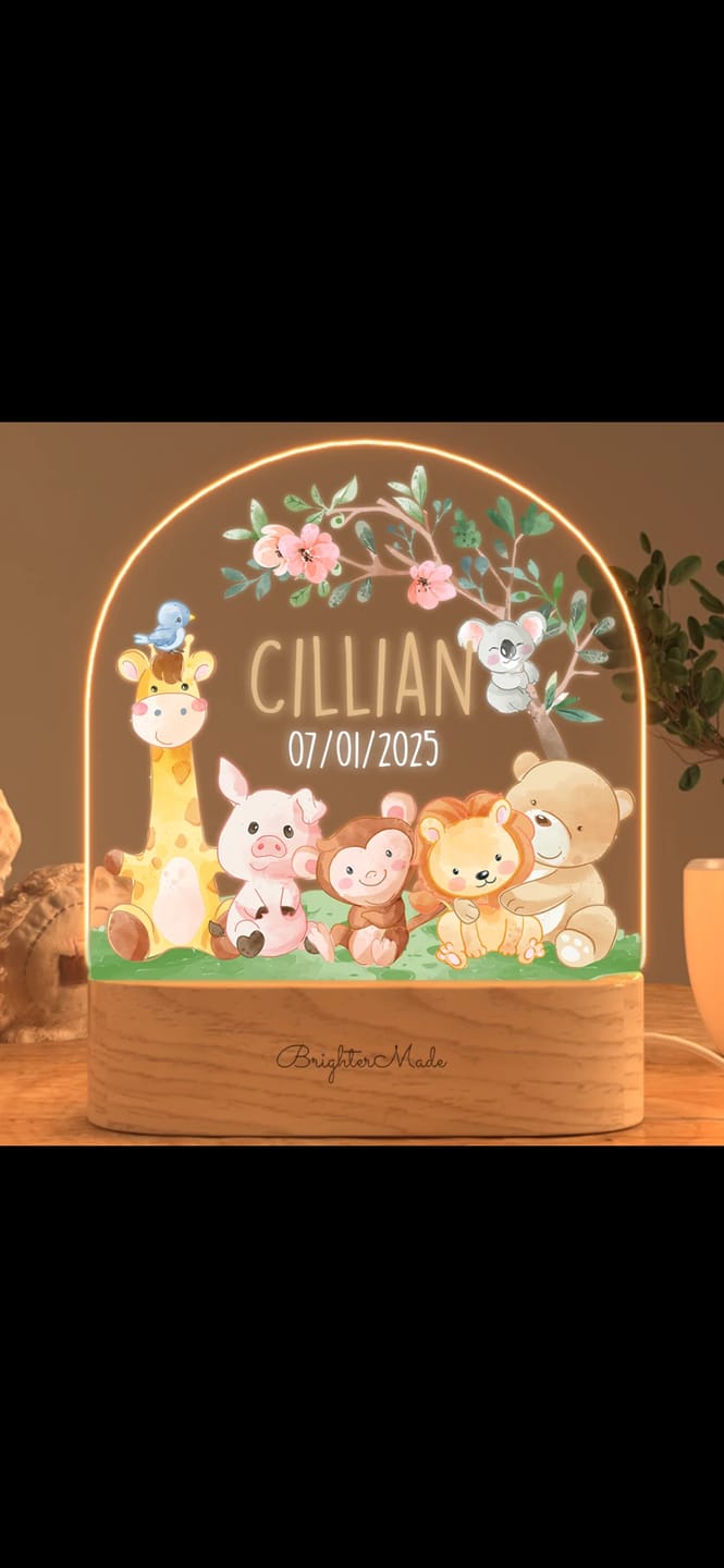Customer photo review of Moon & Stars - Personalized Night Light