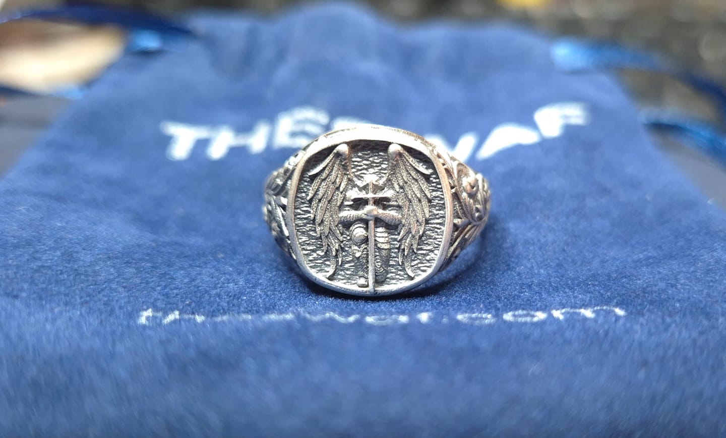 Customer photo review of Saint Michael Signet Ring