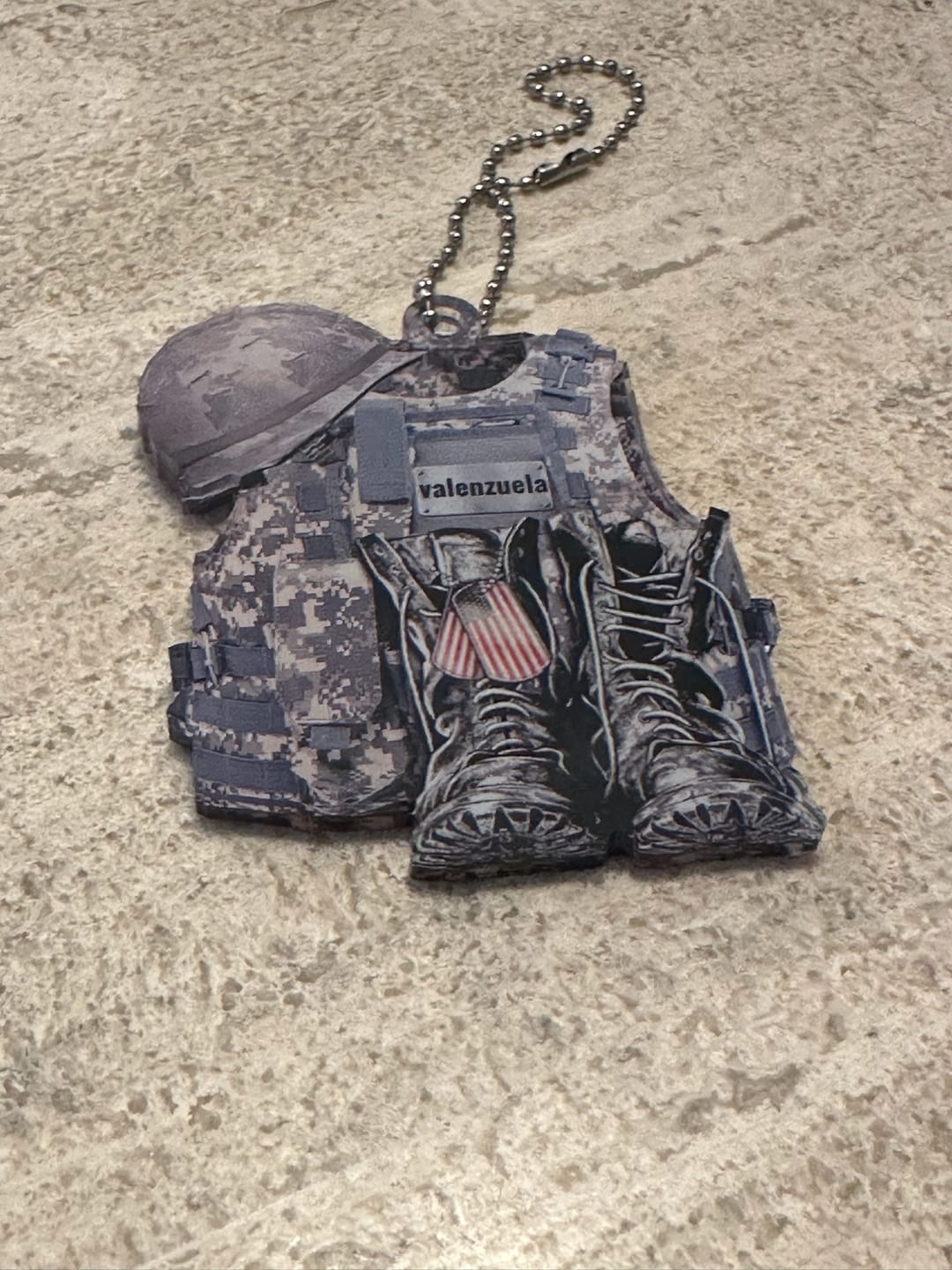 Customer photo review of Military Uniform - Boots & Hat - Personalized Flat Acrylic Ornament