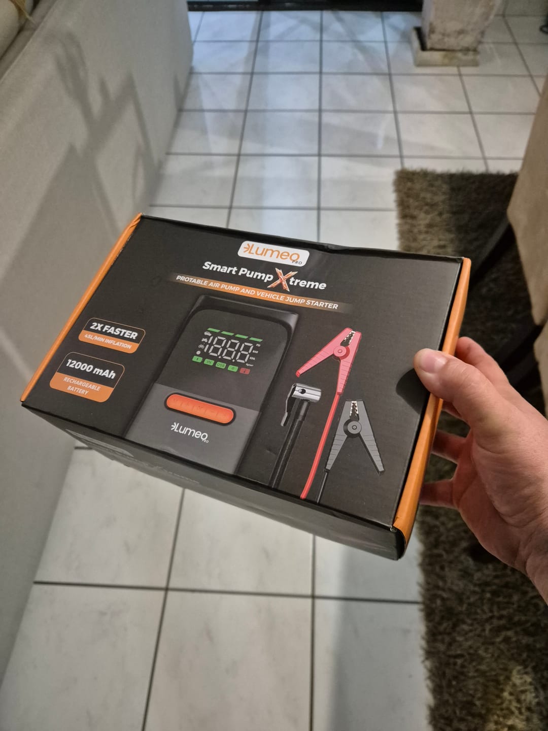 Customer photo review of Lumeo Pro Smart Pump Xtreme - With Jump Starter
