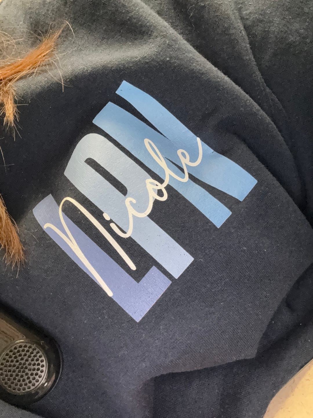 Customer photo review of Personalized Sweatshirt | Blue or Pink Certifications