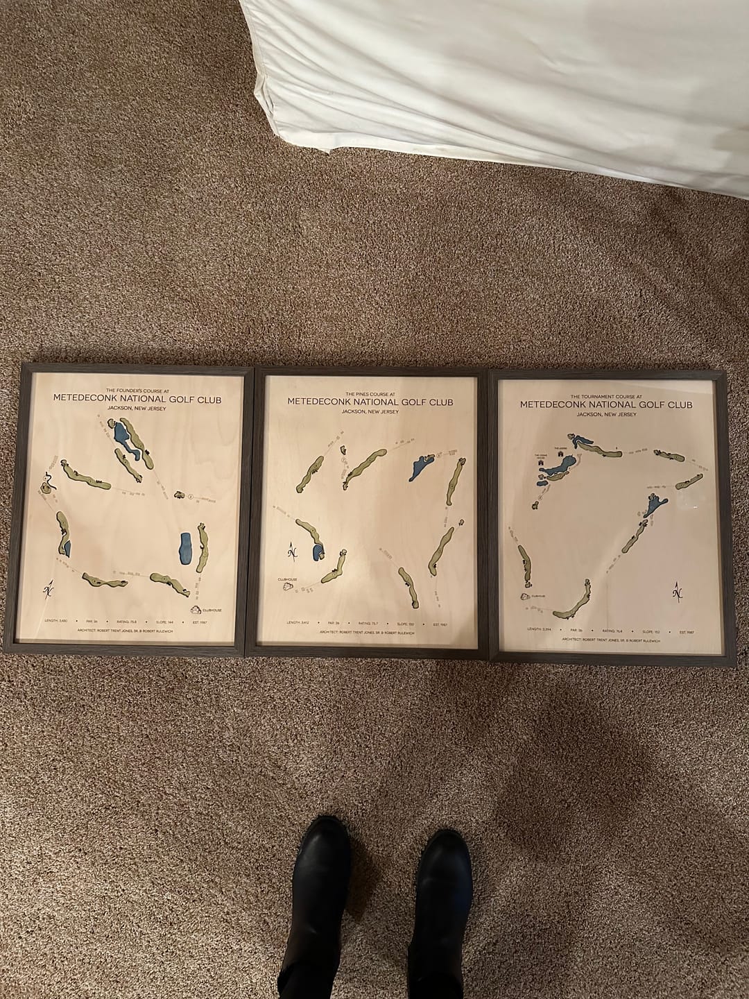 Customer photo review of Custom 3D Wood Golf Course Map
