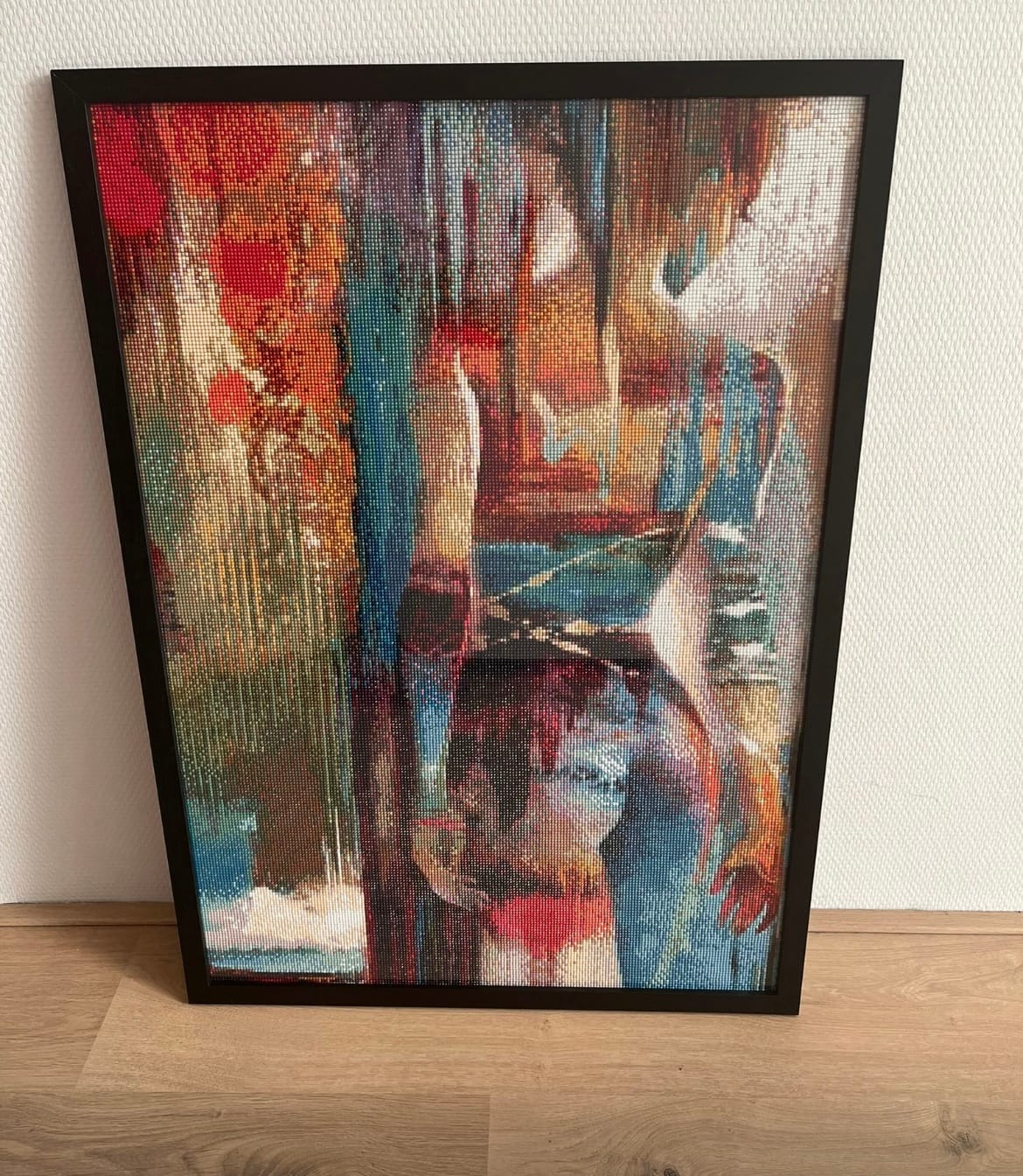 Customer photo review of Vrouw Abstract Kleurrijke Verf