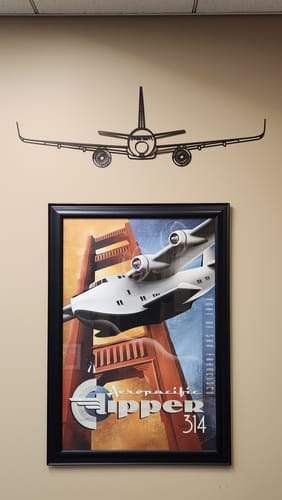 Customer photo review of A320 Neo Front Metal Aircraft Wall Art - NCP0406