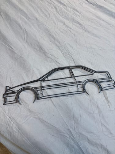 Customer photo review of Corolla AE86 GT 1986 Detailed Silhouette Metal Wall Art
