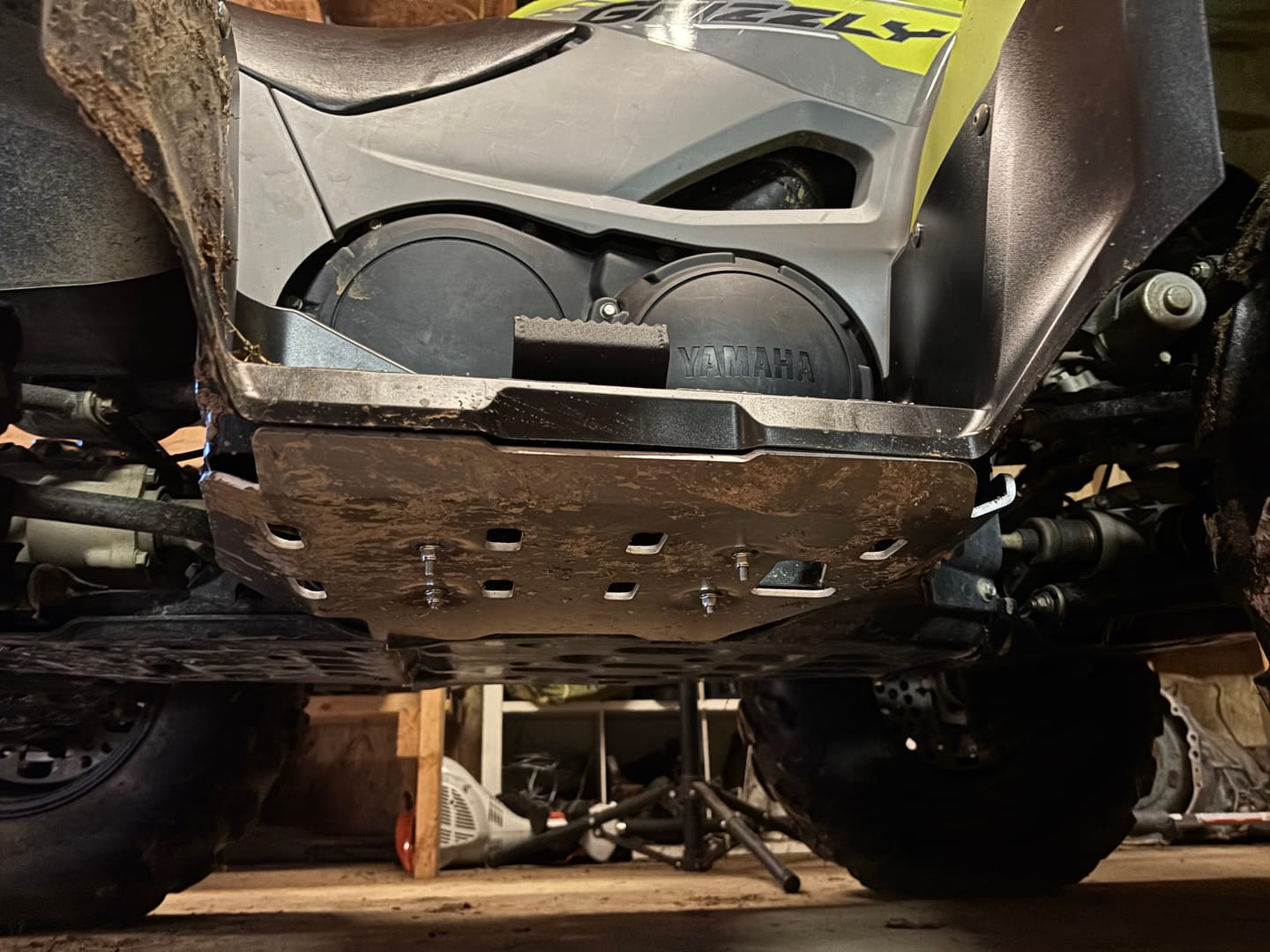 Customer photo review of Aluminum Footwell Skid Plates for Yamaha Grizzly 550/700