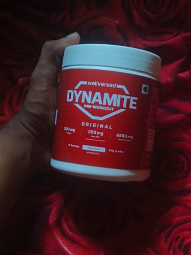 Customer photo review of Dynamite Pre-Workout (210g, 15 Servings) | Fruit Blast
