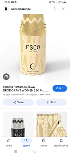 Customer photo review of Camara Esco Pour Femme Perfume 85ml