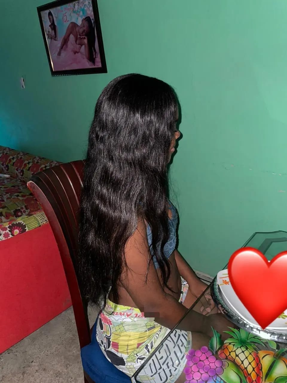 Customer photo review of Virgin Brazilian Wig Body Wave V Part — Black | KIMLUD