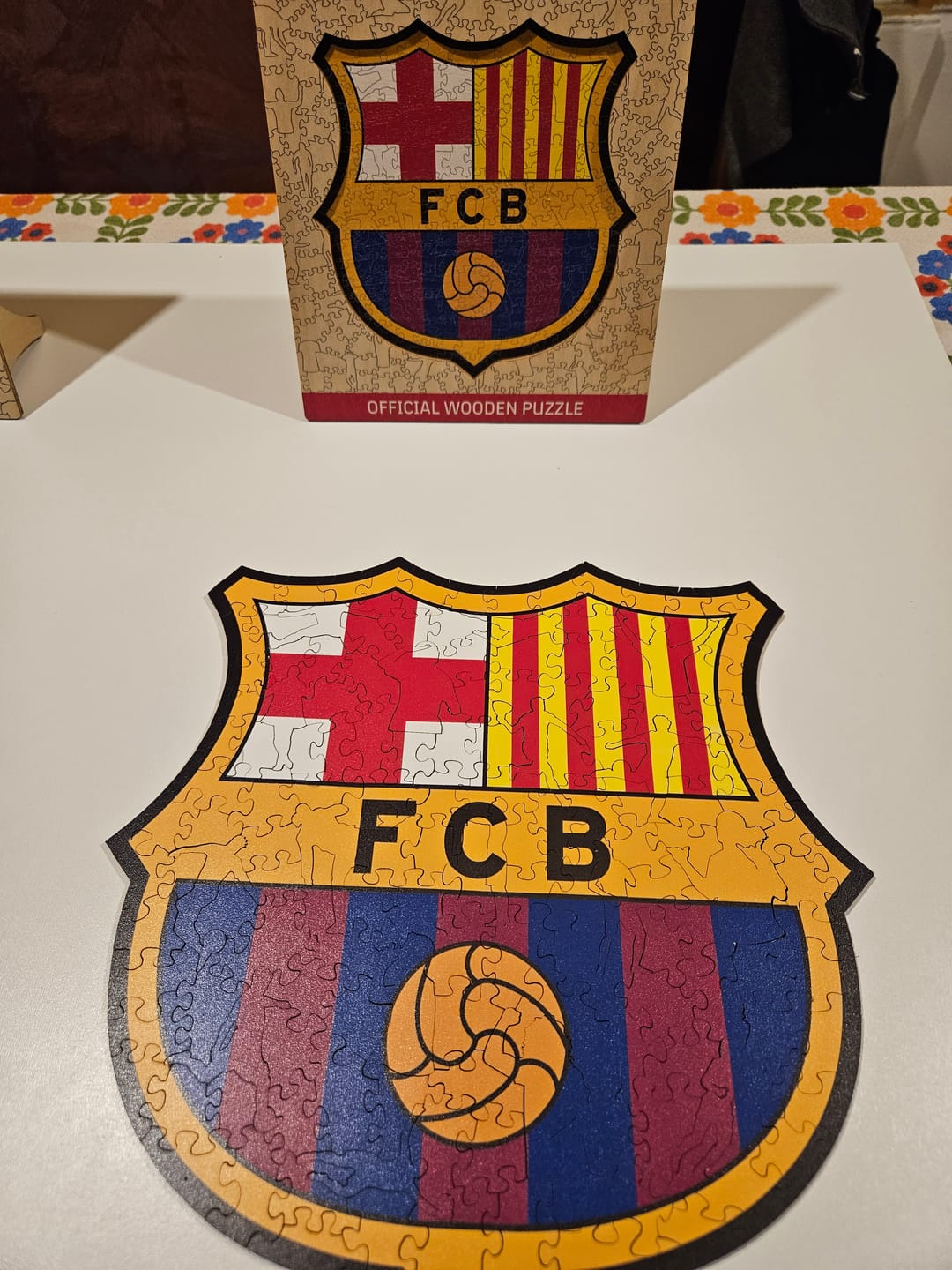 Customer photo review of FC Barcelona® Logo - Wooden Puzzle
