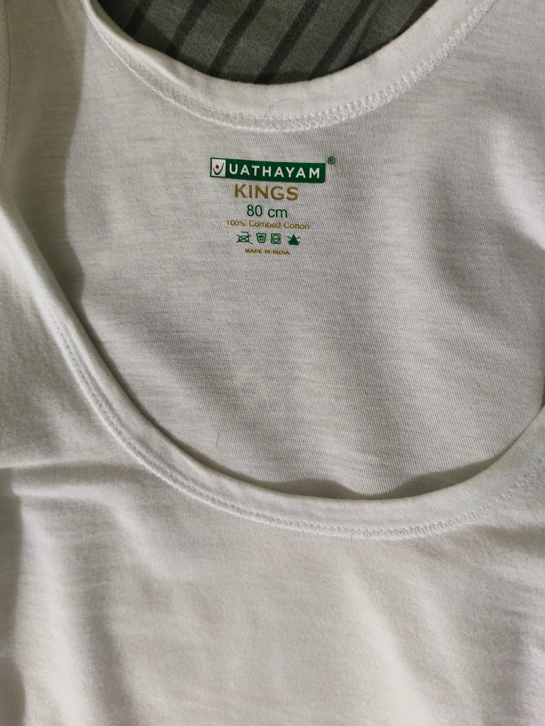 Customer photo review of Kings RN -  100% Cotton White Vest For Mens Combo (Pack of 5) | Uathayam