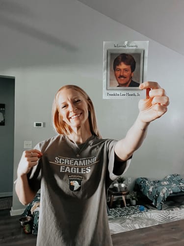 Customer photo review of 101st Airborne 'Screaming Eagles' Motto Emblem T-Shirt