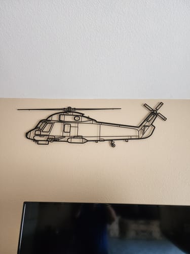 Customer photo review of Your Custom Aircraft Silhouette Metal Wall Art