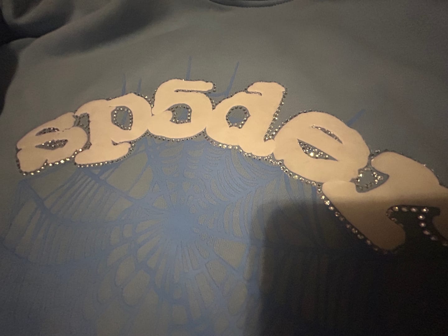 Customer photo review of SP5DER WEB HOODIE SKY BLUE