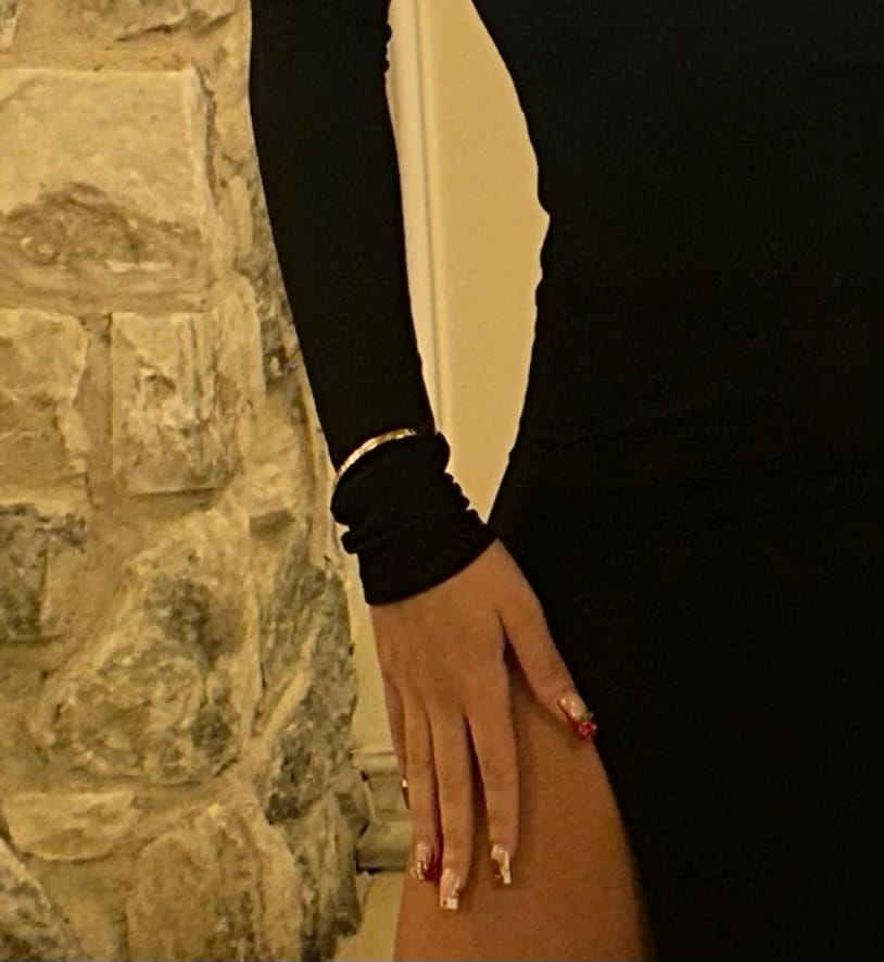 Customer photo review of Crystal Bangle Bracelet