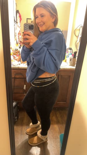 Customer photo review of *Rare Find* Forget Me Not Lux African Waist Bead- Select 5 for 50% off at checkout