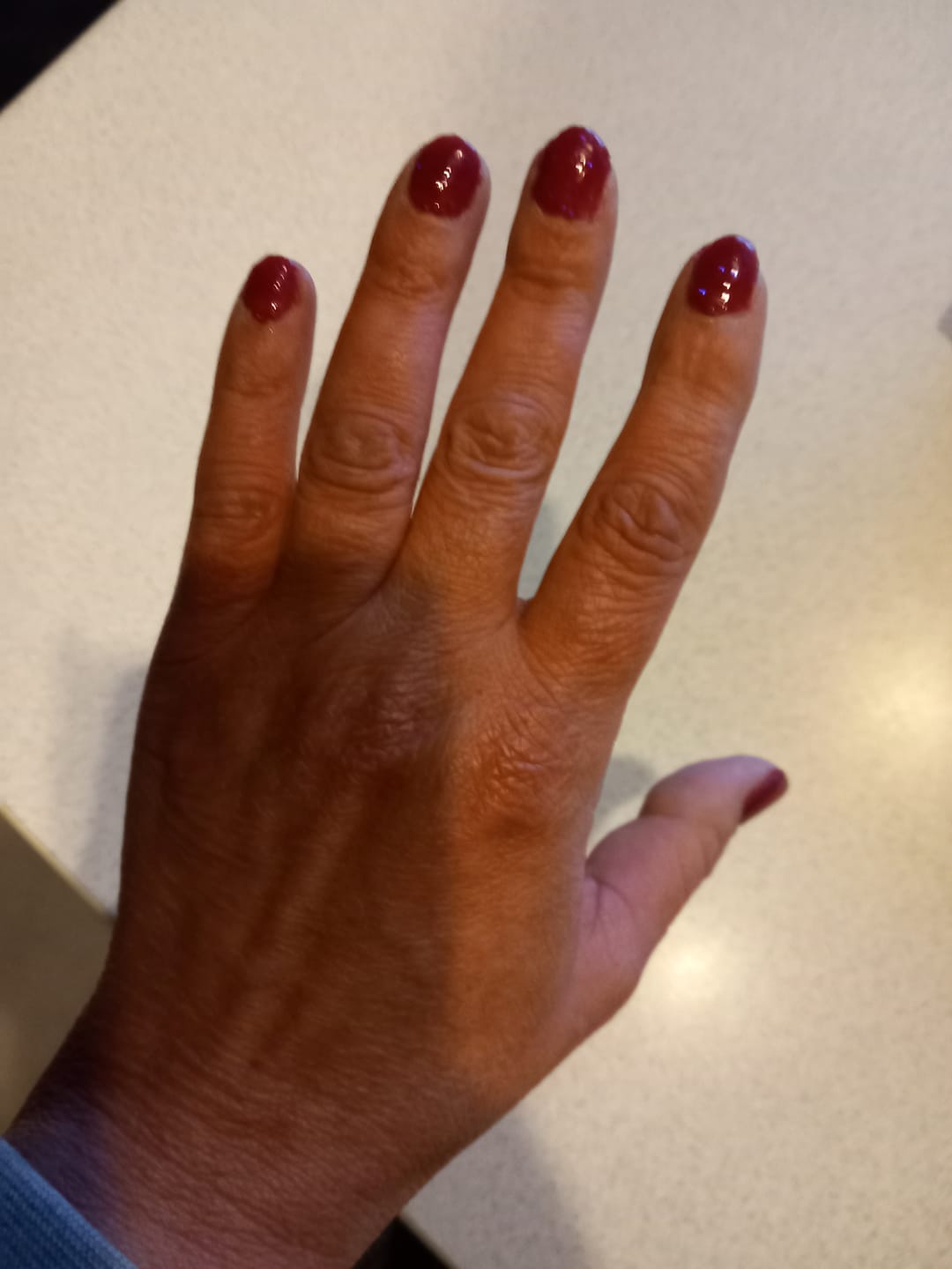 Customer photo review of Auburn Umber Dipping Powder