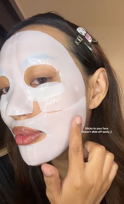 Customer photo review of Bio-Collagen Face Mask