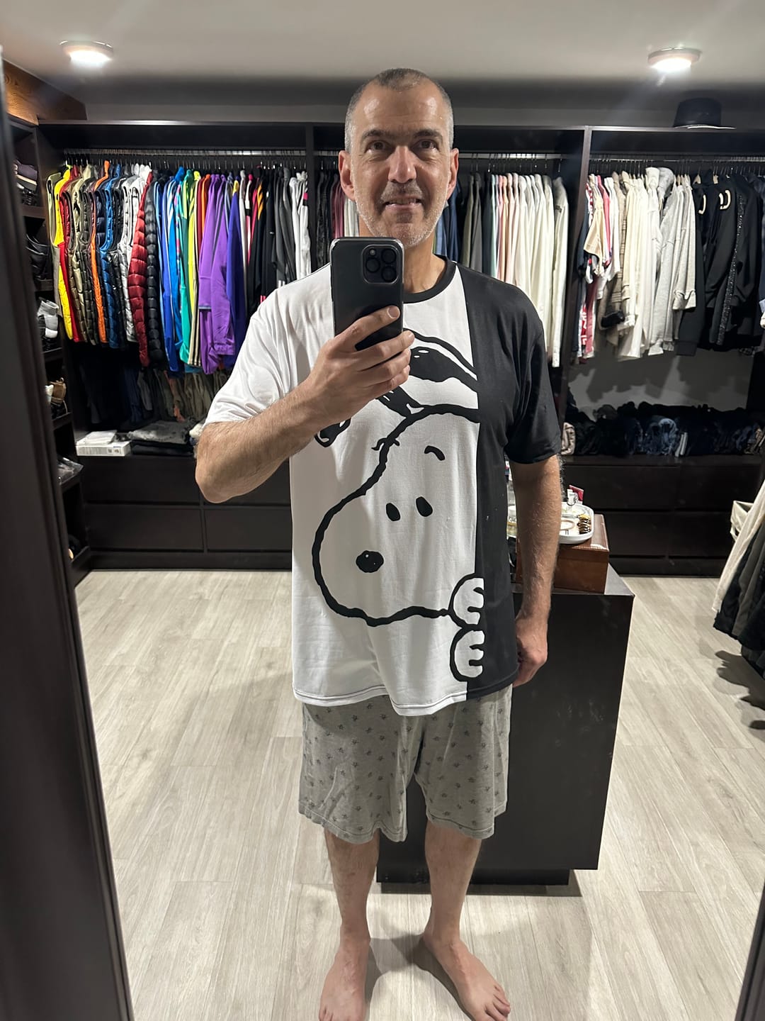 Customer photo review of Playera Pijama Snoopy Shy