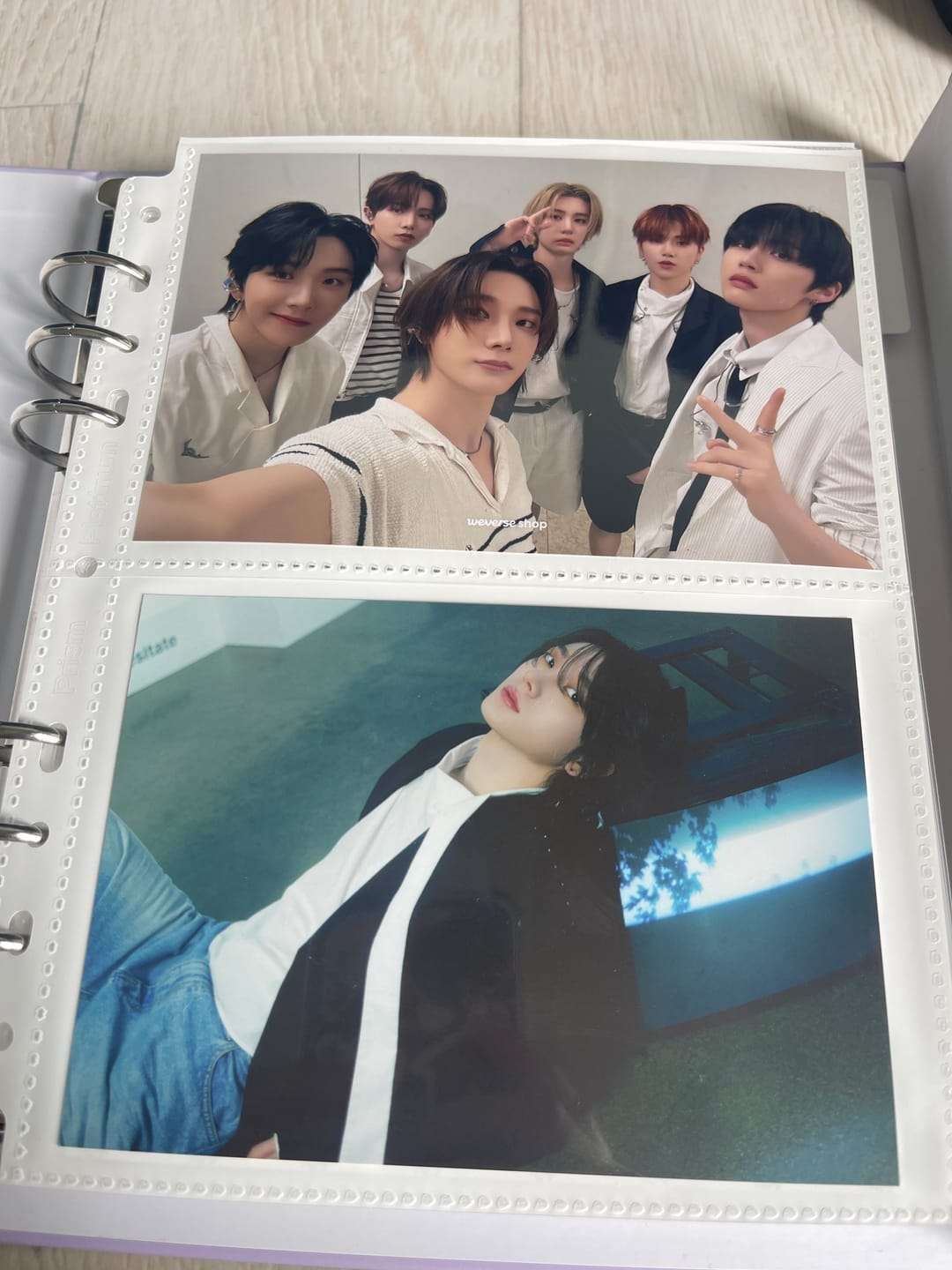 Customer photo review of B&W Custom A5 2-Pocket Pages - Postcard