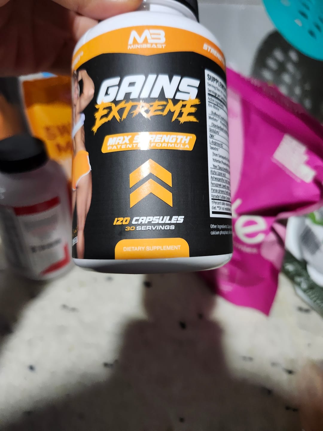 Customer photo review of Gains Extreme (Muscle Builder)