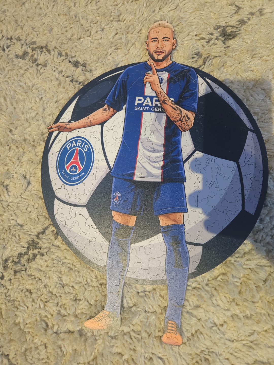 Customer photo review of Neymar Jr. - Wooden Puzzle