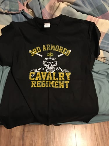 Customer photo review of 3d Armored Cavalry Regiment (3rd ACR) Skull T-Shirt