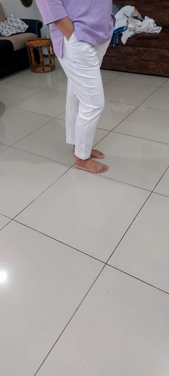 Customer photo review of White Formal Pant