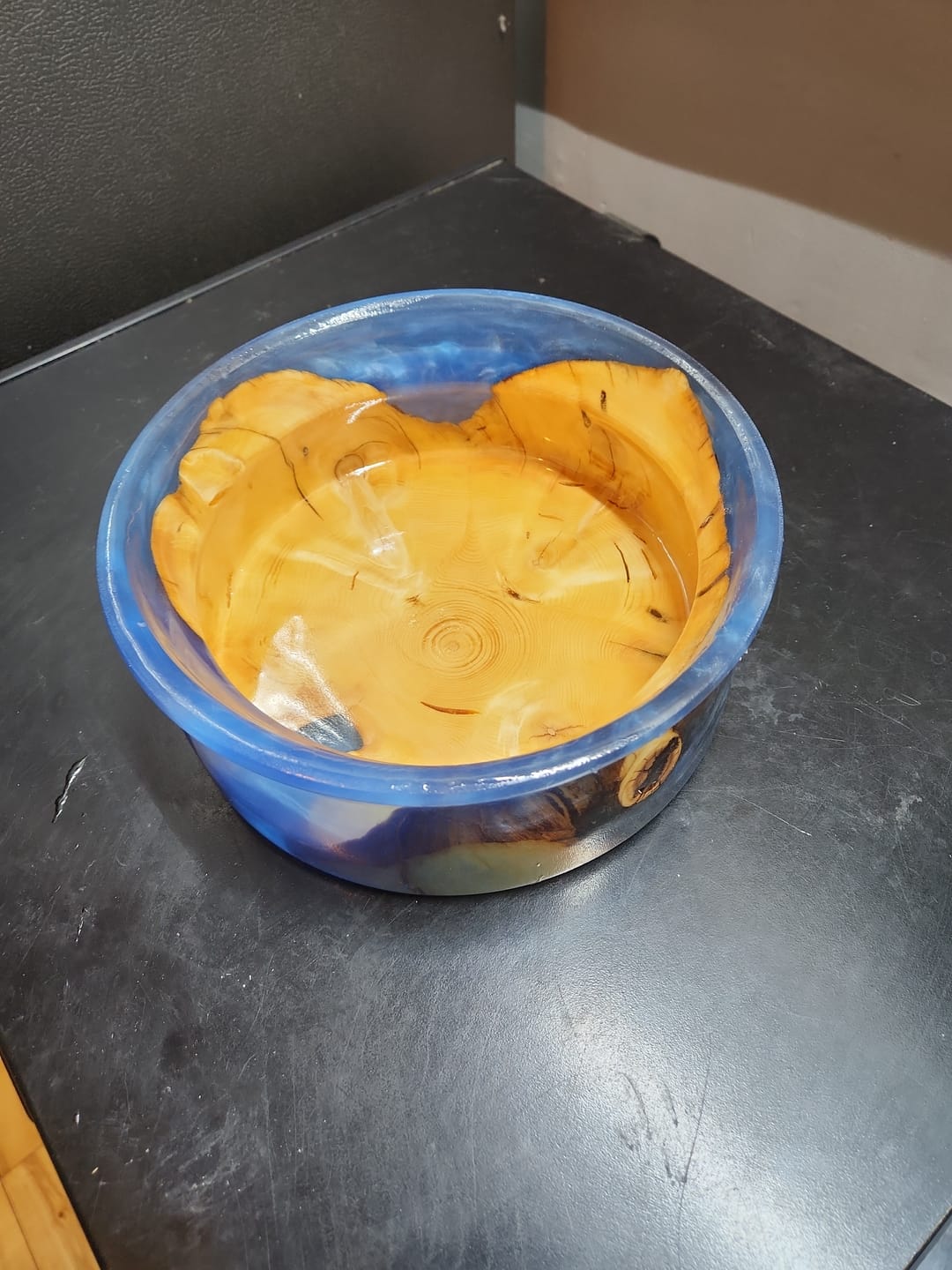 Customer photo review of 12" Round x 2" Deep Silicone Mold For Epoxy Resin