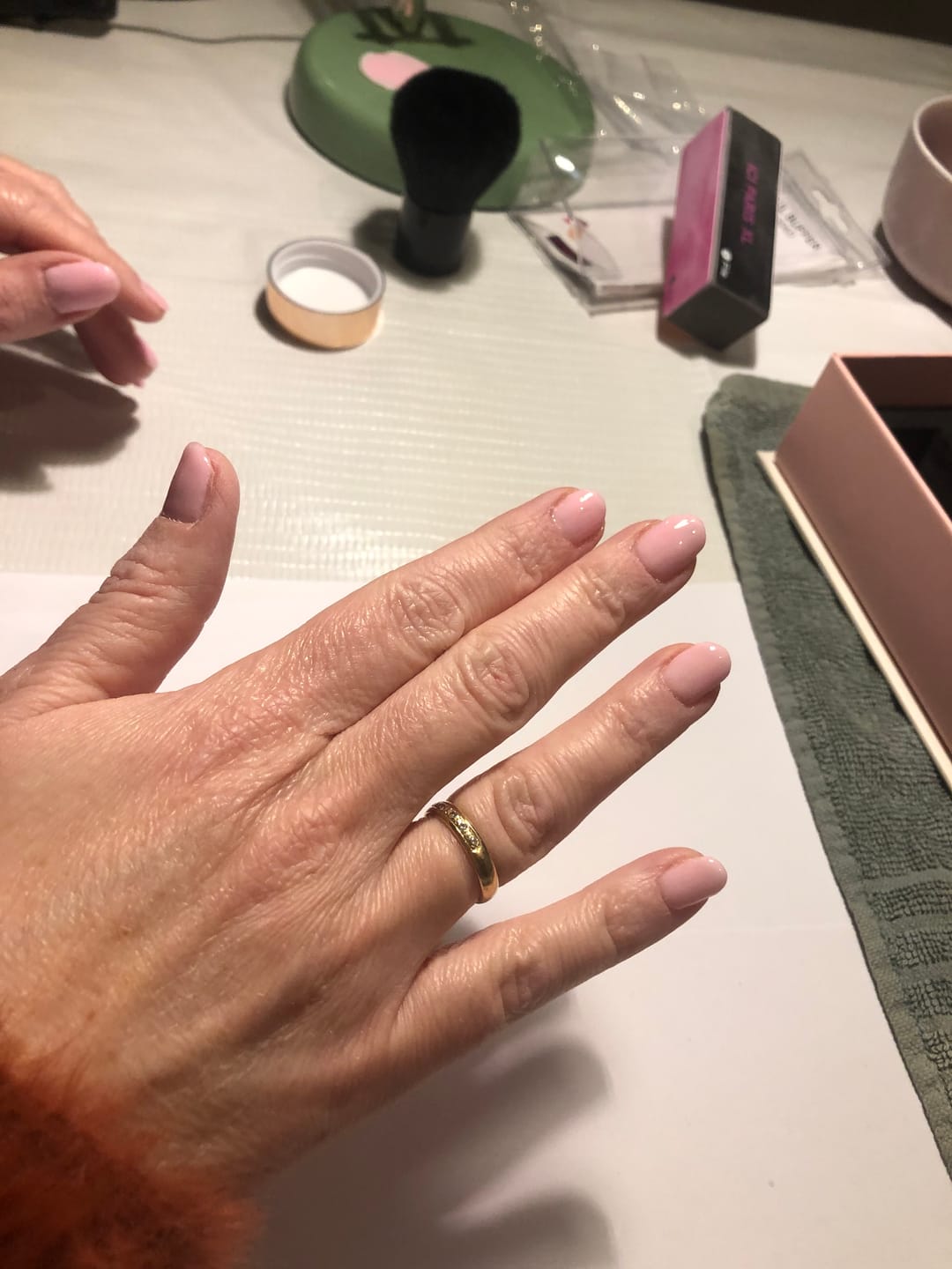 Customer photo review of Baby Pink Dipping Powder