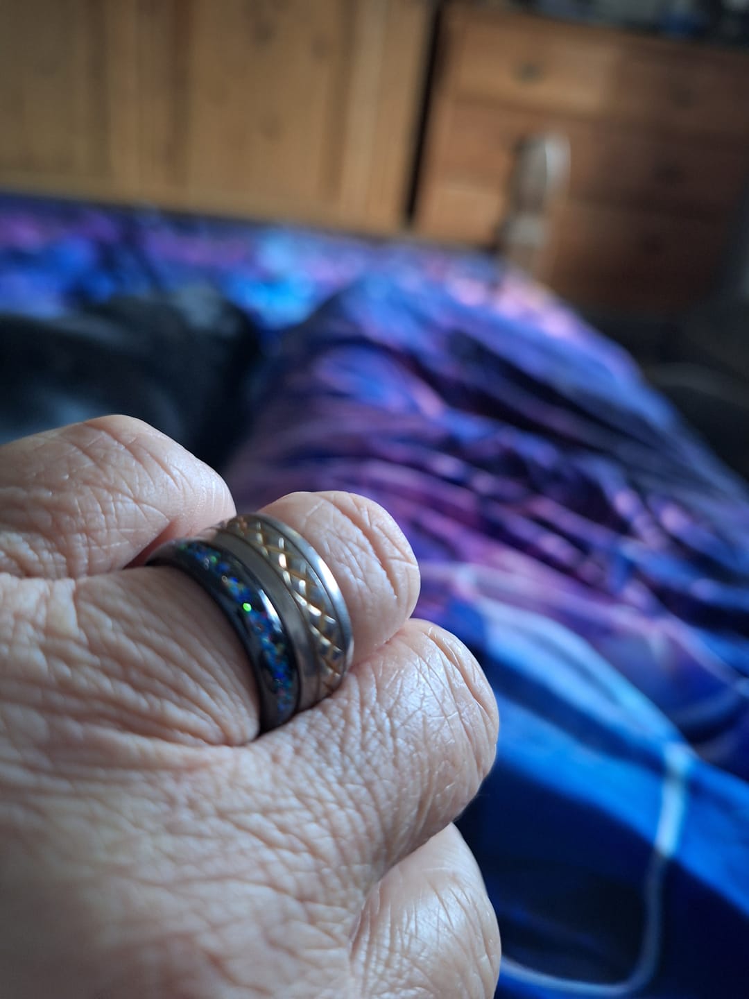 Customer photo review of The Black Opal 4mm Wonder Ring