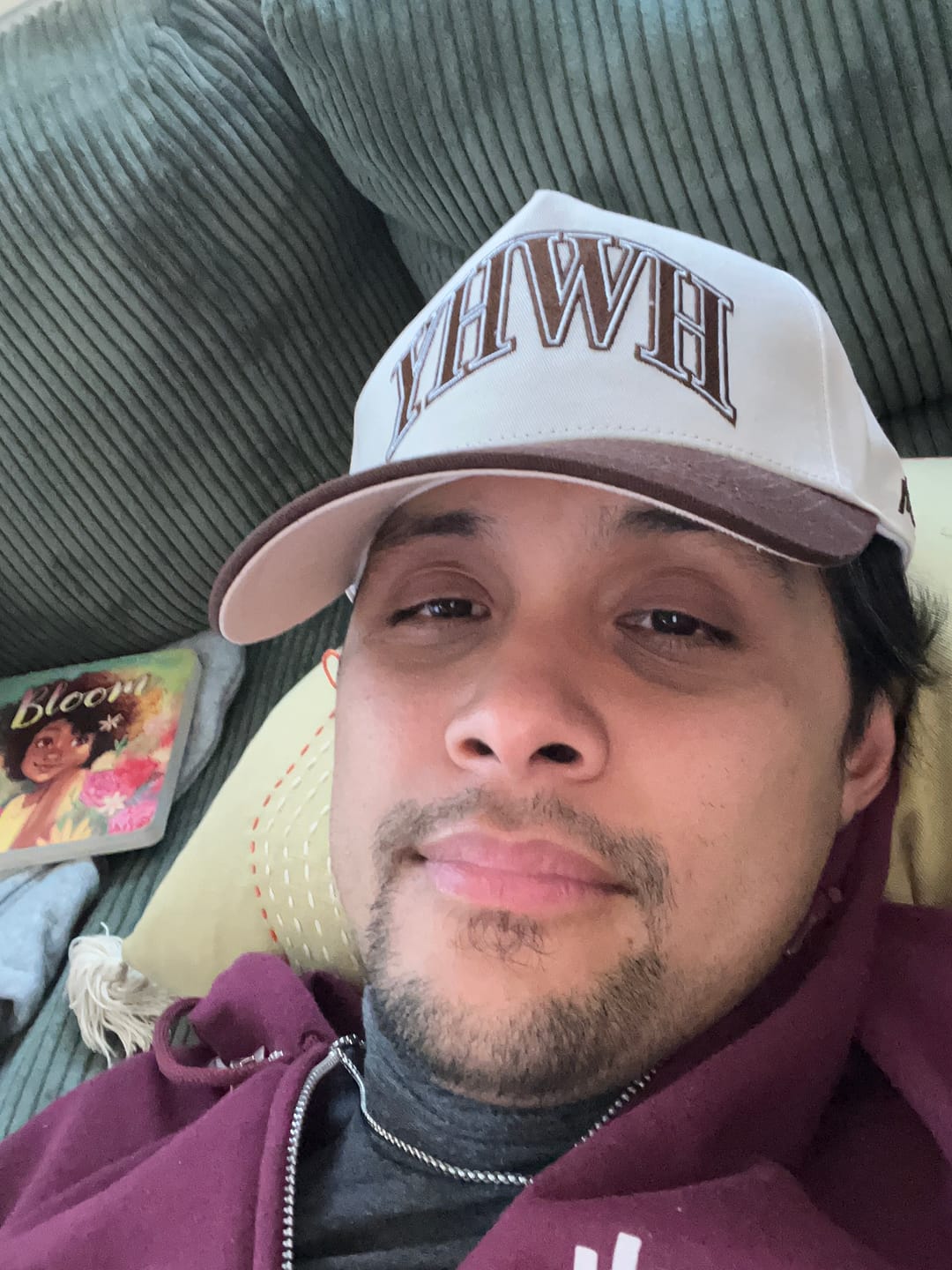Customer photo review of ‘YHWH’ Structured SnapBack - Cream/Brown