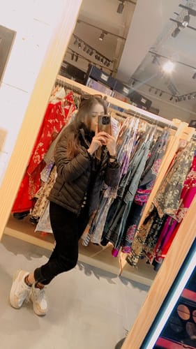 Customer photo review of BLACK SNUG FLARE CROP TOP