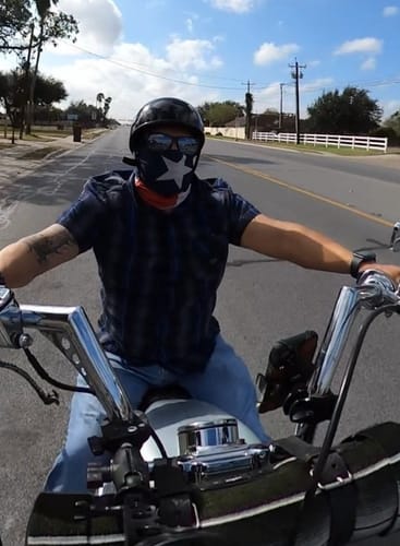 Customer photo review of Smallest lightest DOT Beanie Helmet - Gloss Black / No Peak