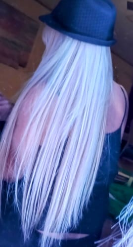 Customer photo review of Full Shine Sew In Hair Weft Bundles 100% Remy Human Hair Highlights (#P27/613)