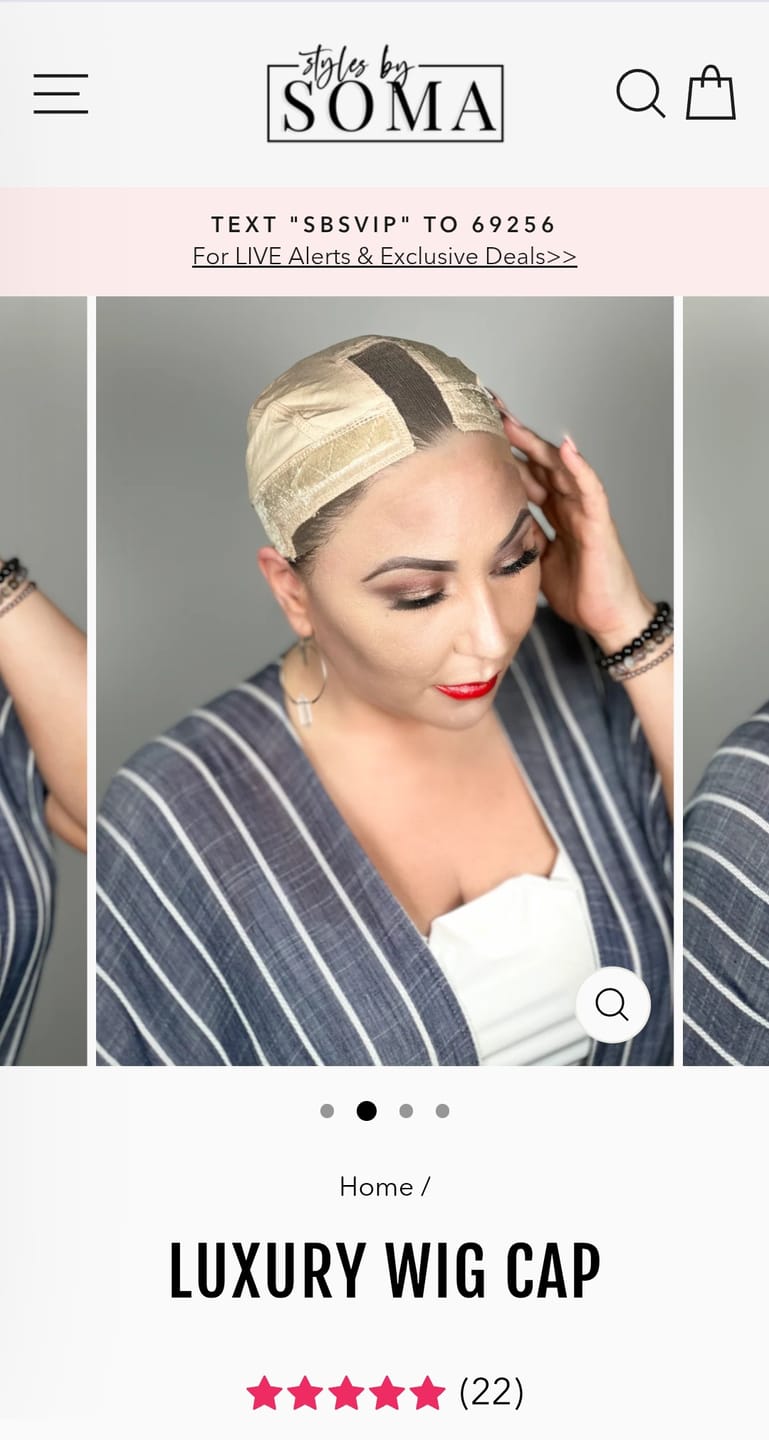Customer photo review of Luxury Wig Cap