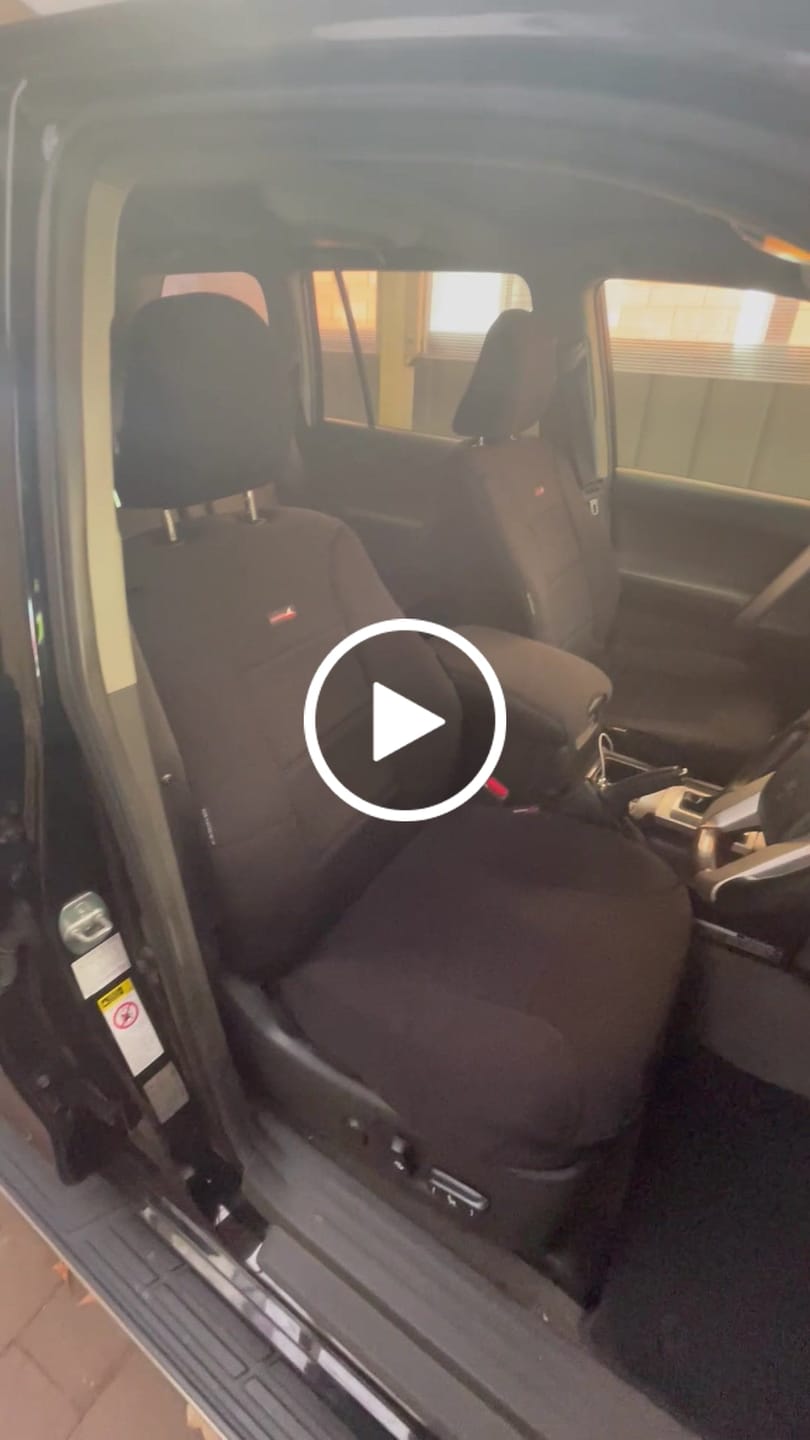 Customer video review of Sharkskin Plus Front Seat Covers For Toyota Prado (11/2009-2021)