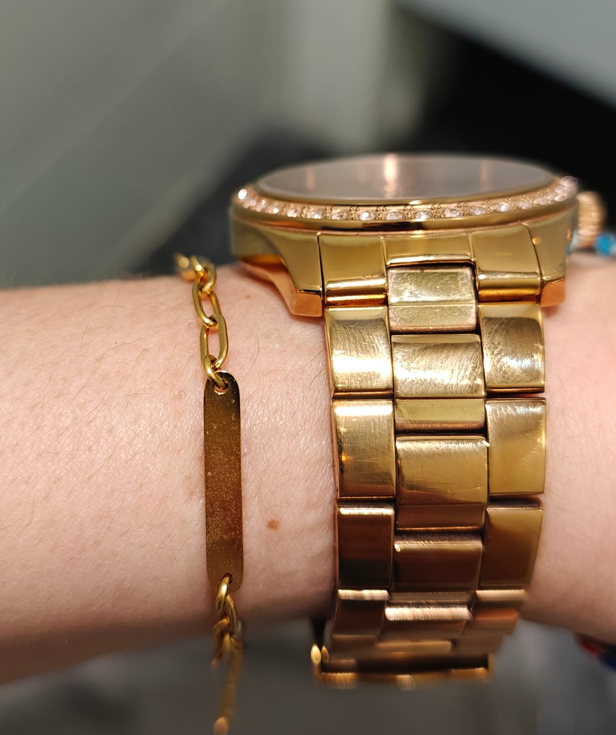 Customer photo review of Pulsera Uniones - Personalizable