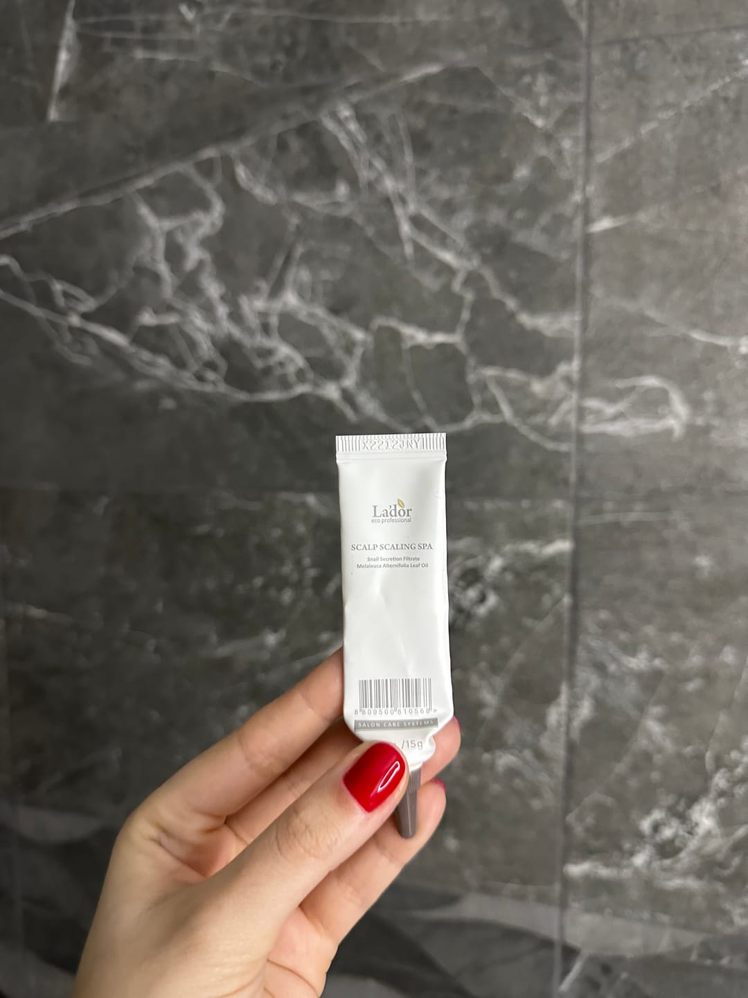 Customer photo review of Pīlings galvas ādai Lador Scalp Scaling Spa Ampoule