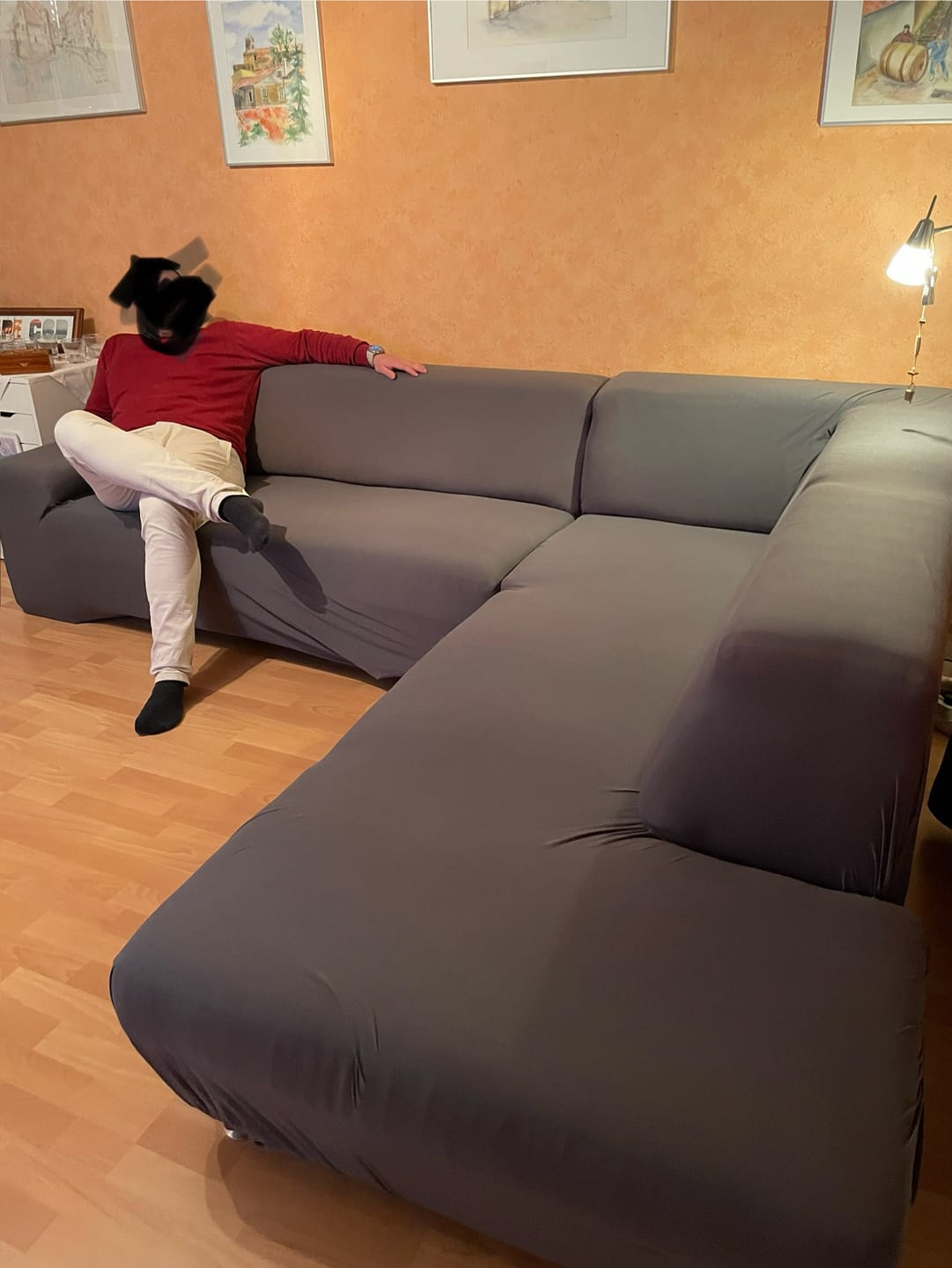 Customer photo review of Grau - Sofabezüge für klassische und Ecksofas - Das Haus der Überzüge