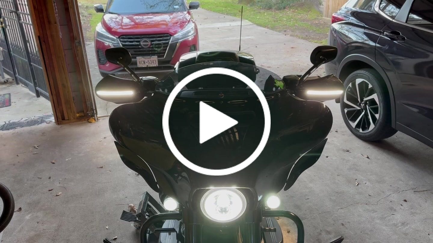 Customer video review of Harley Hand Guards with LED for Touring & Softails