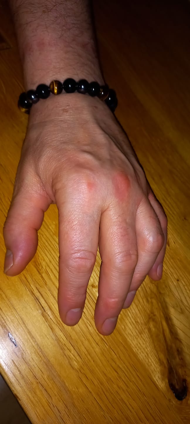 Customer photo review of DREIFACHER SCHÜTZER Tigerauge - Hämatit - Schwarzer Obsidian