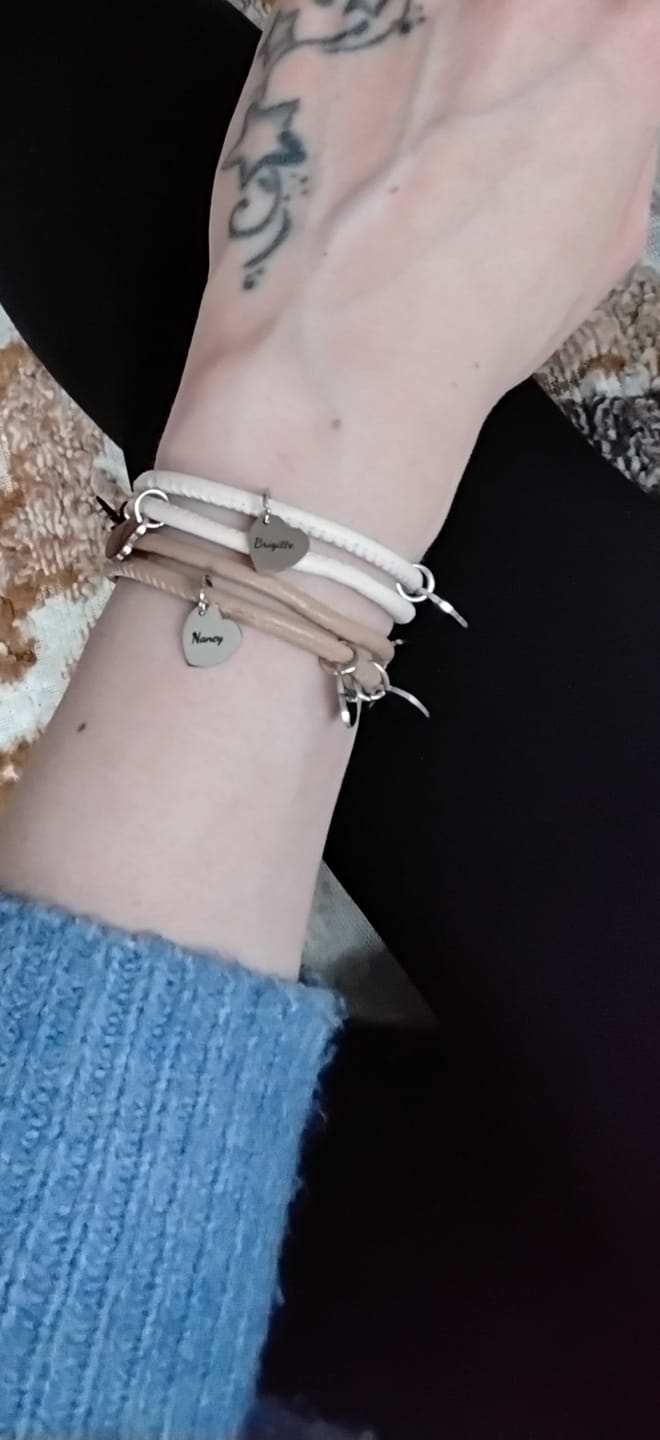 Customer photo review of Meine Liebsten - Familien-Lederarmband