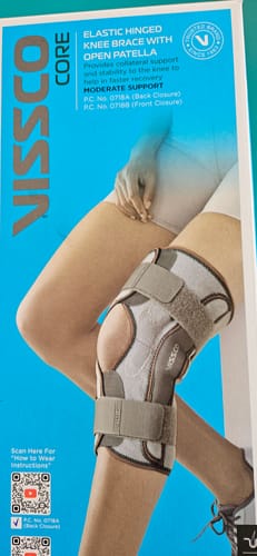 Customer photo review of Neoprene Hinged Patella Knee Brace | Provides moderate support & stability to the Knee - (OPEN TYPE) - Grey (Single Piece)
