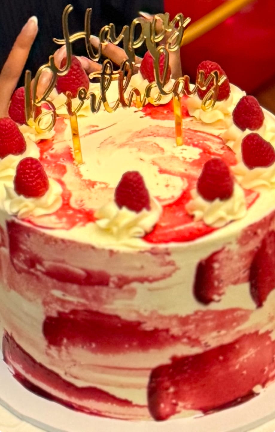Customer photo review of Raspberry Ripple Cake