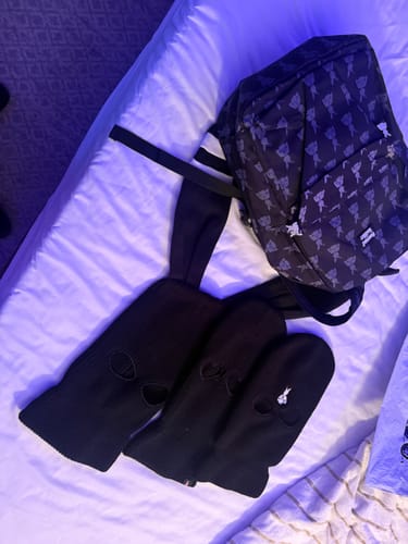Customer photo review of Praying Rabbit Backpack