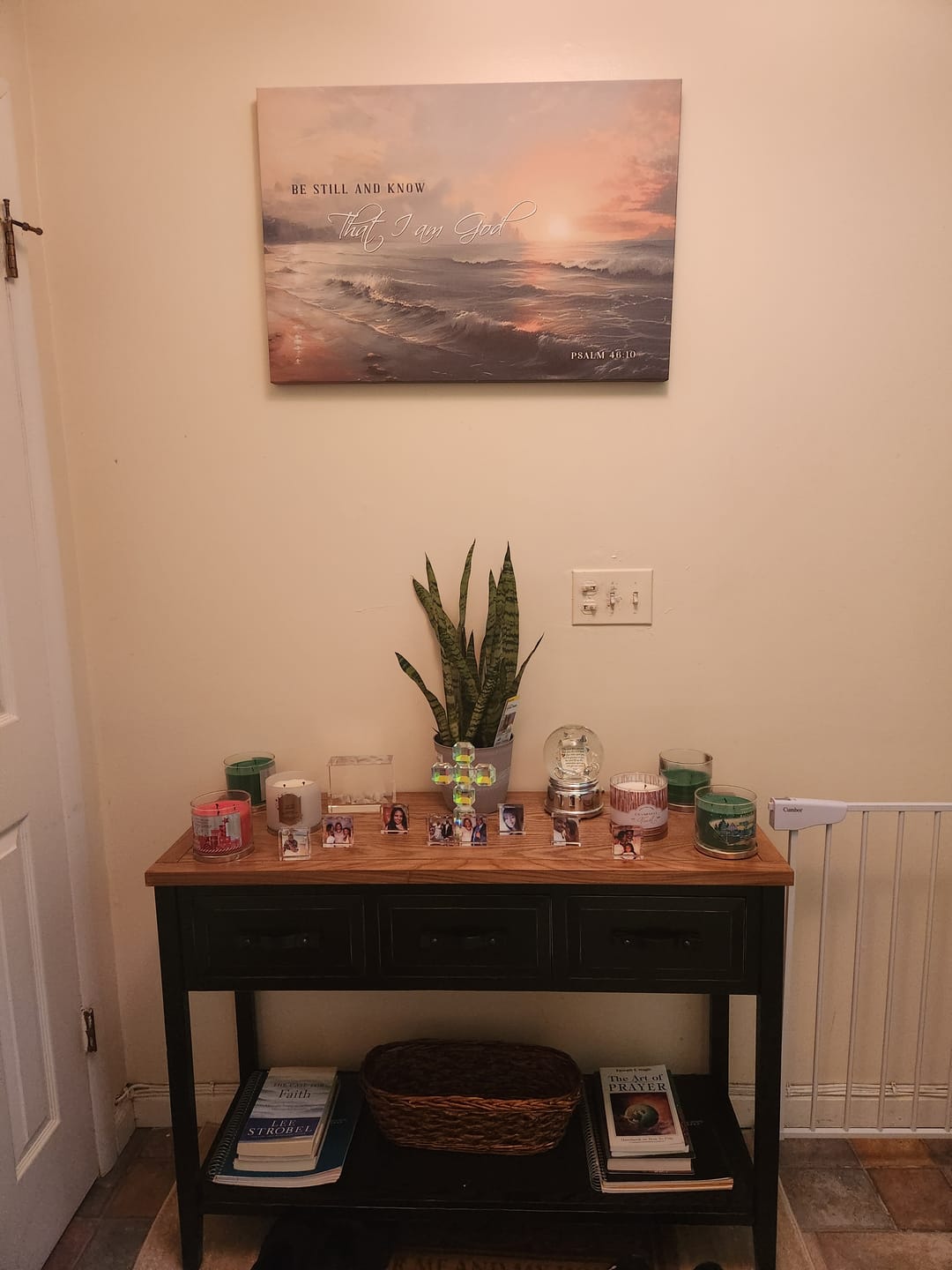 Customer photo review of Be Still and Know, Seascape, Psalm 46:10 Wall Art Canvas Print