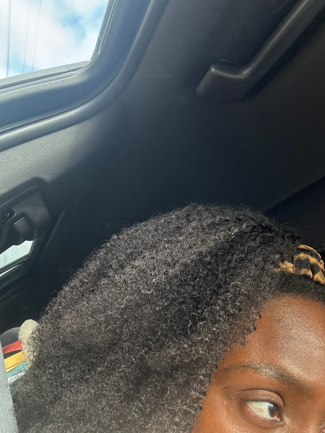 Customer photo review of Mary Afro Kinky Curly Human Hair Headband Wig