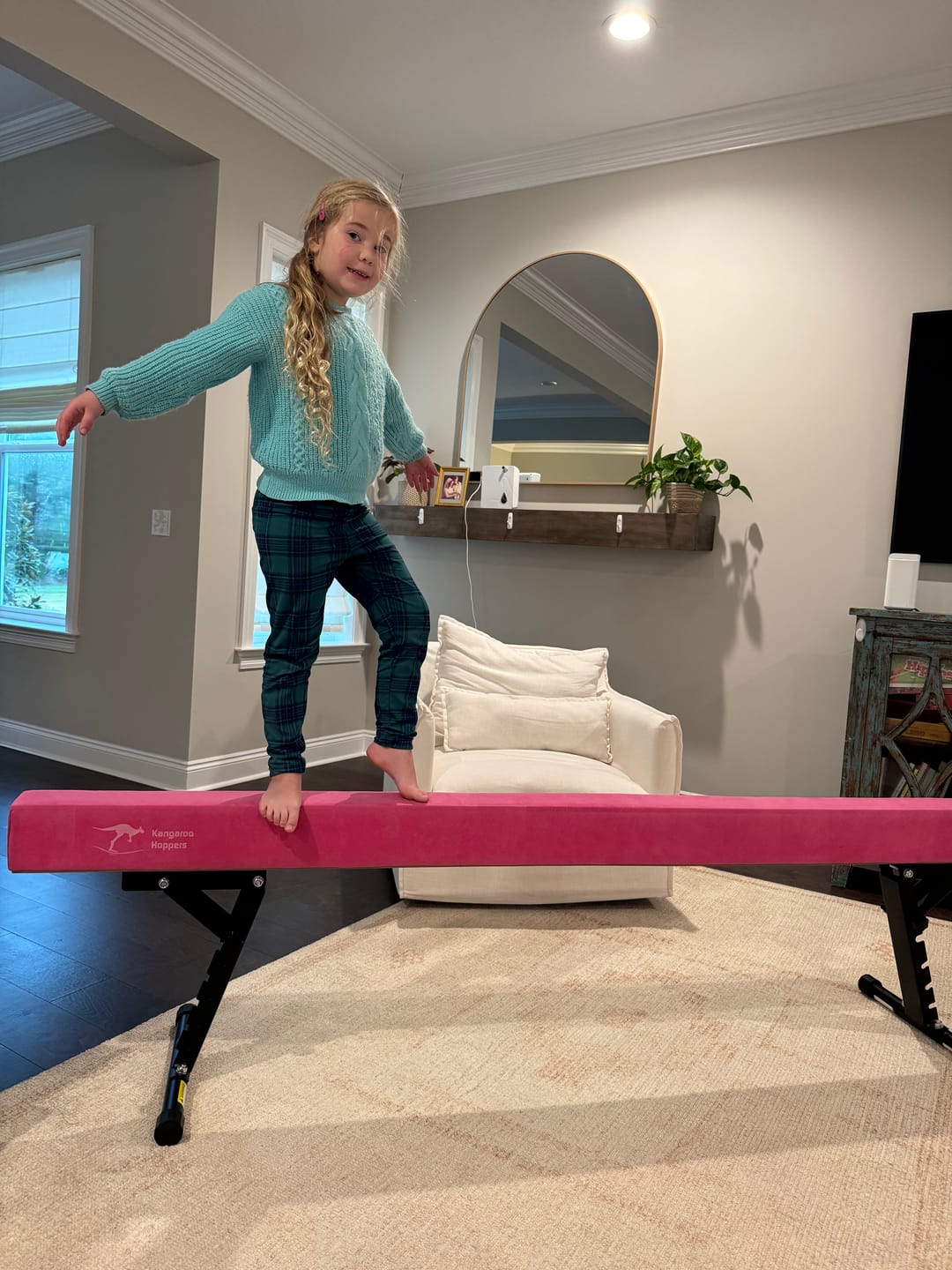 Customer photo review of 8Ft Adjustable Gymnastics Beam