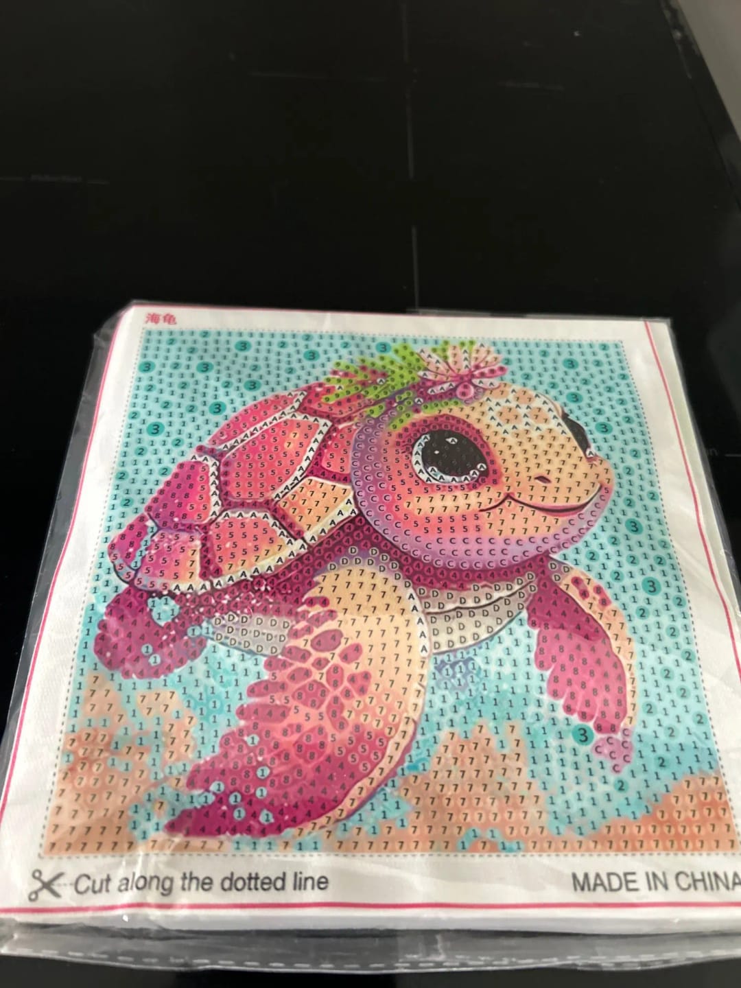 Customer photo review of Cartoon Crystal Diamond Painting Kits for Kids -